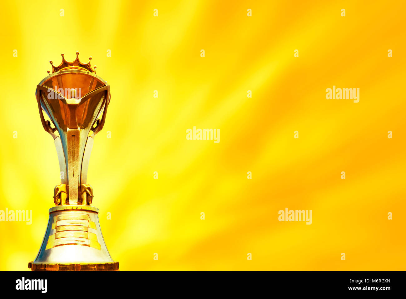 trophy on color background Stock Photo - Alamy