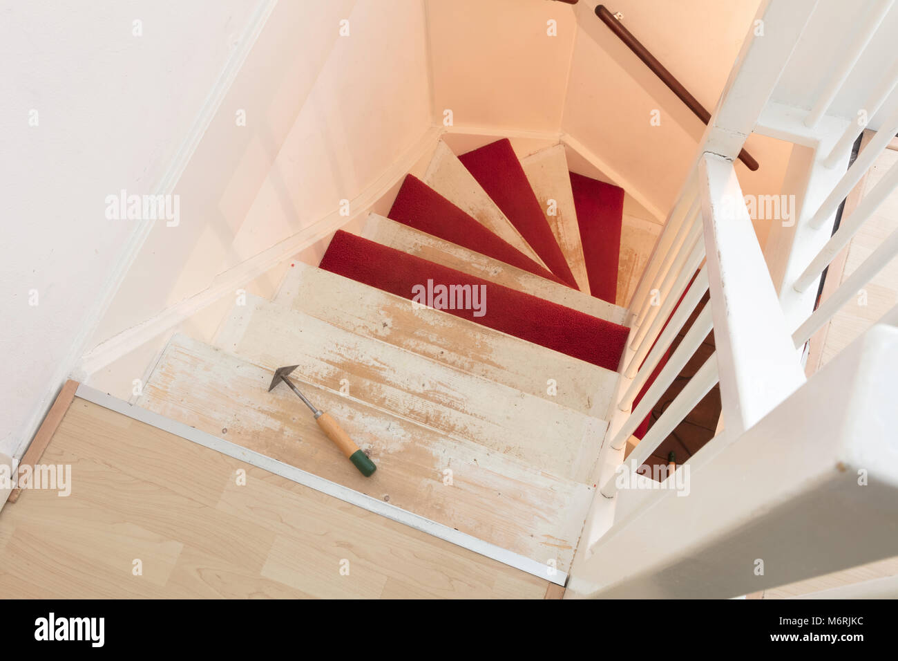 Removing Carpet Glue And Paint From An Vintage Stairs Selective