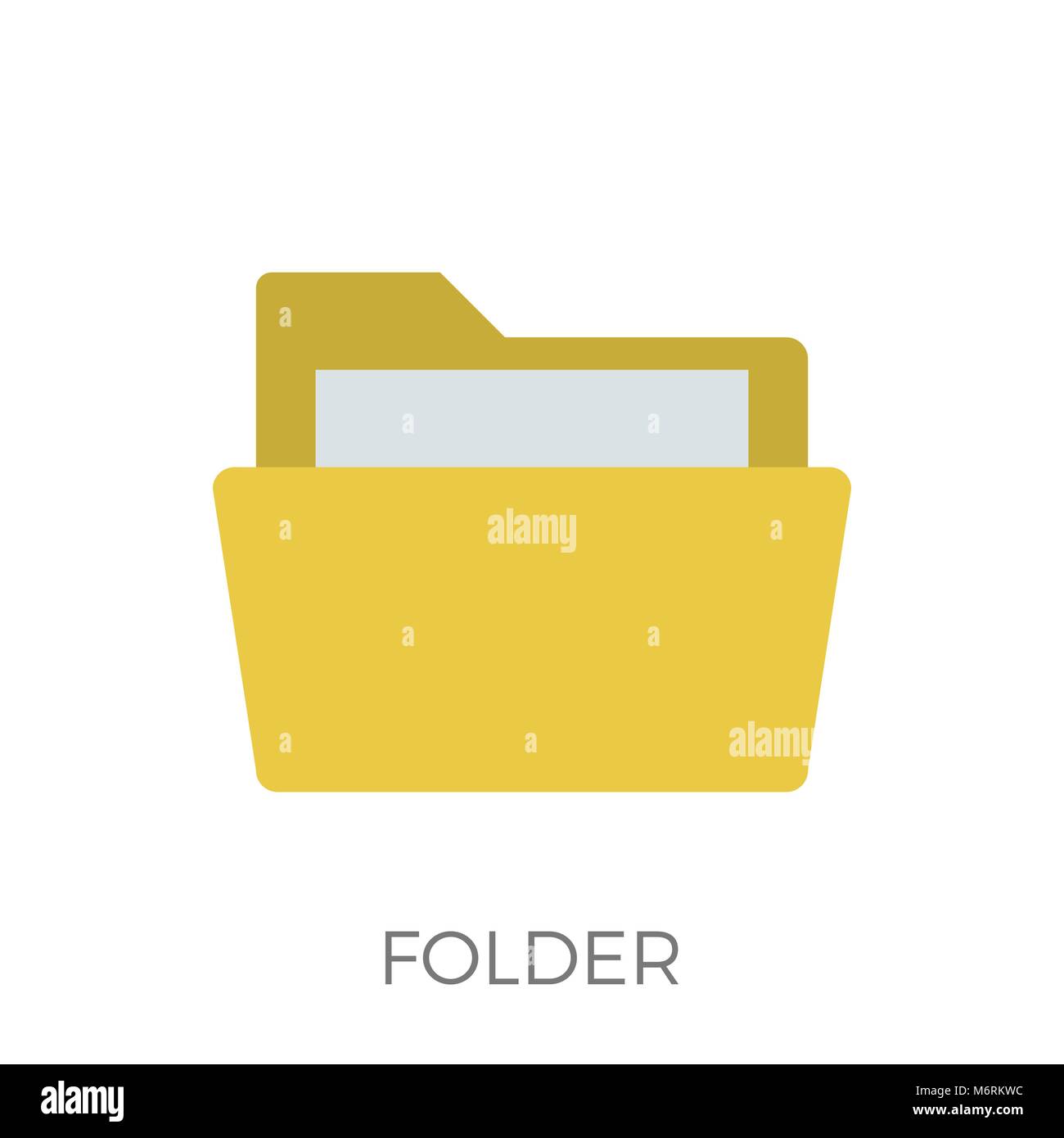 Folder Icon Vector. Isolated on White Background. Trendy Flat Style ...