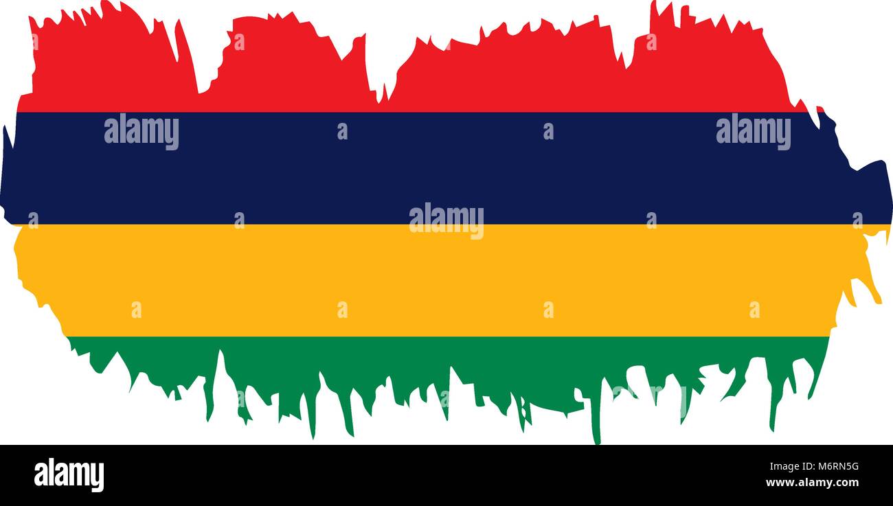 Mauritius flag, vector illustration Stock Vector