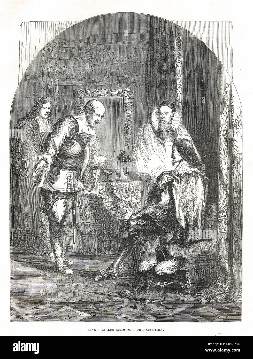 King Charles I summoned to Execution, 30 January 1649 Stock Photo