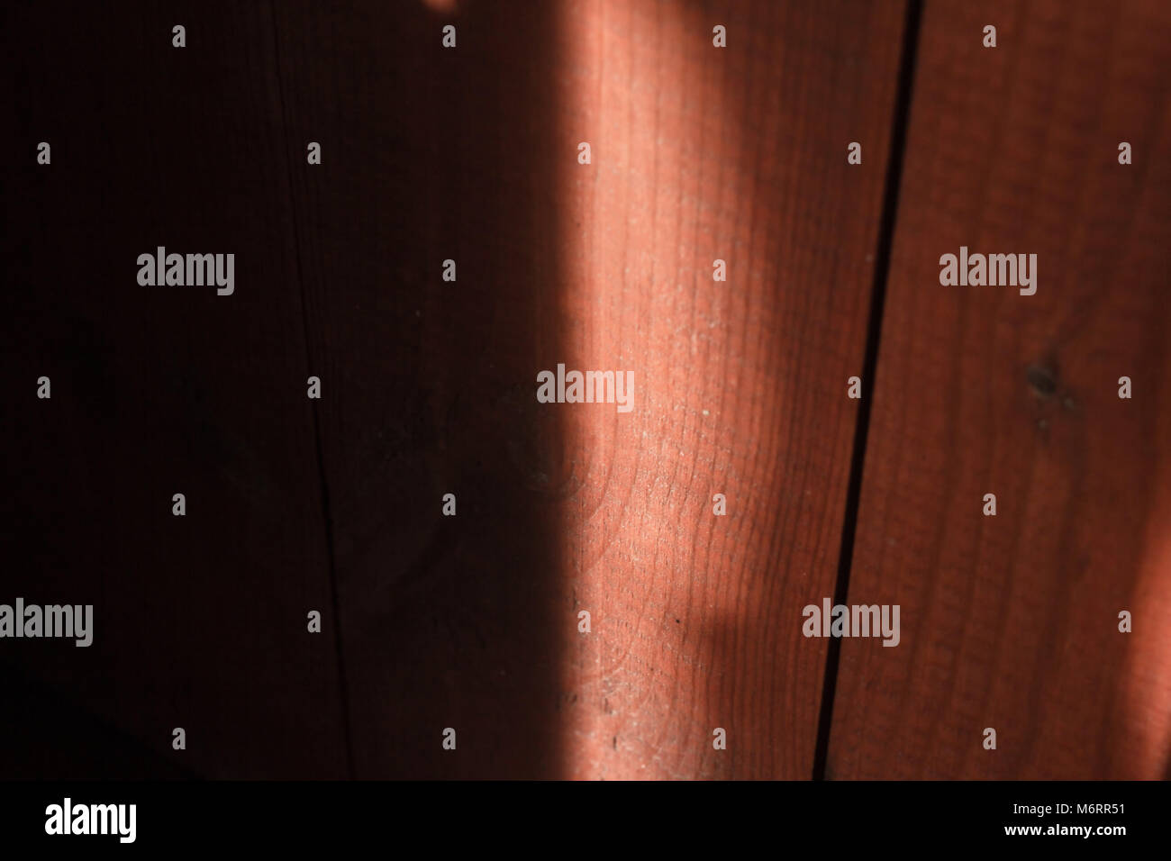 Sunny glare on wooden board for good mood Stock Photo