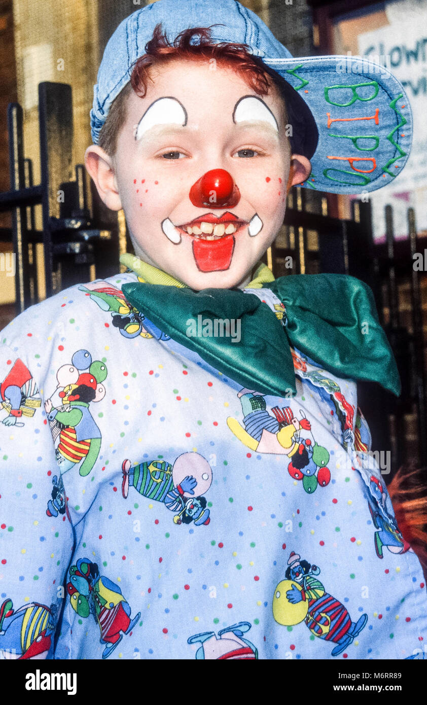 Clown attending the annual clown service at Londo Church. Stock Photo