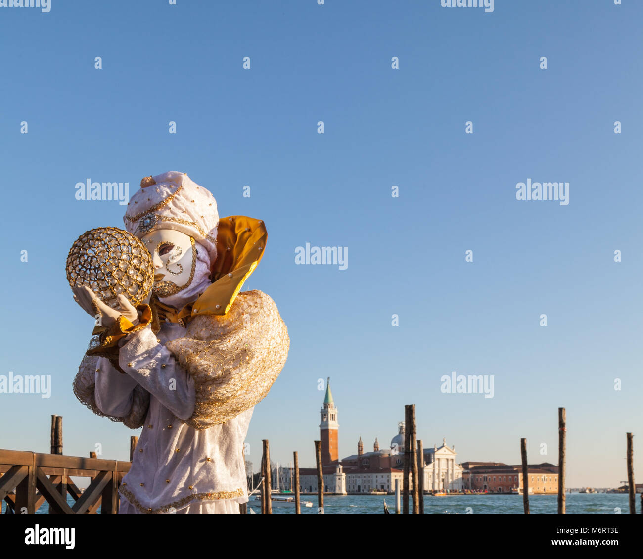 Participants in colourful arlecchino harlequin fortune teller costume and  mythical oriental outfit pose, Carnevale Di Venezia, Venice Carnival, Italy  Stock Photo - Alamy