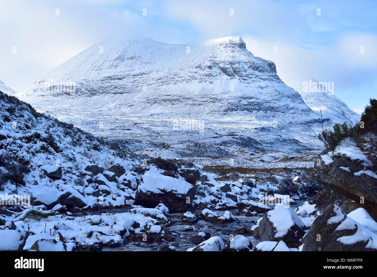 Quinag, A Corbett (mountain between 2500-3000 feet) in Sutherland, Northern Scotland Stock Photo