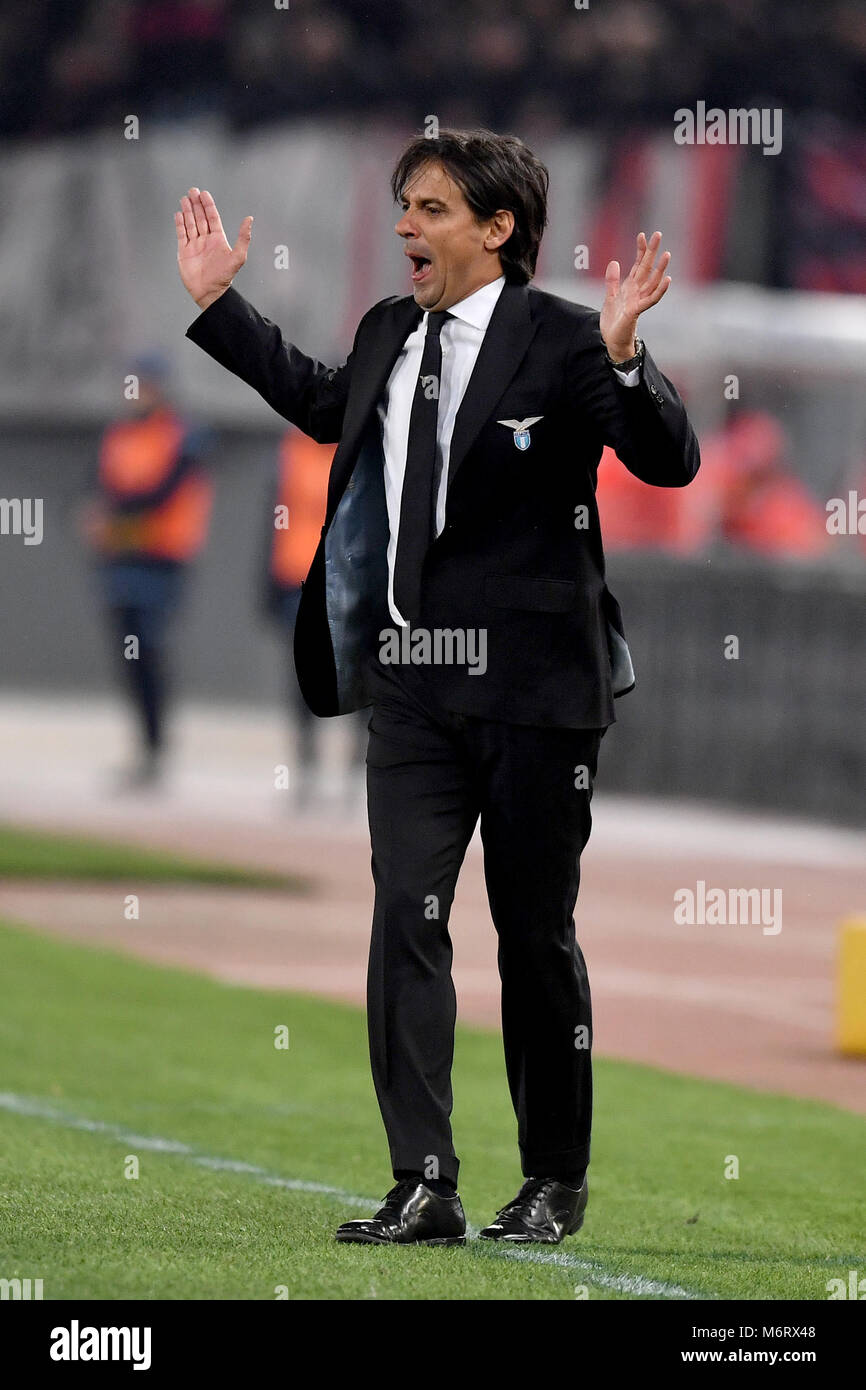 Simone Inzagi, Lazio coach Roma 28-02-2018 Stadio Olimpico Coppa Italia ...