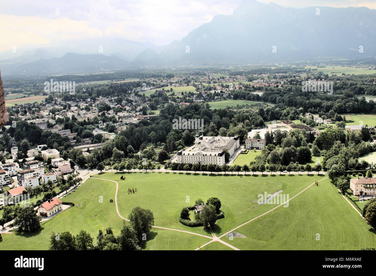 A view of the town of Austria viewed from the Castle Stock Photo
