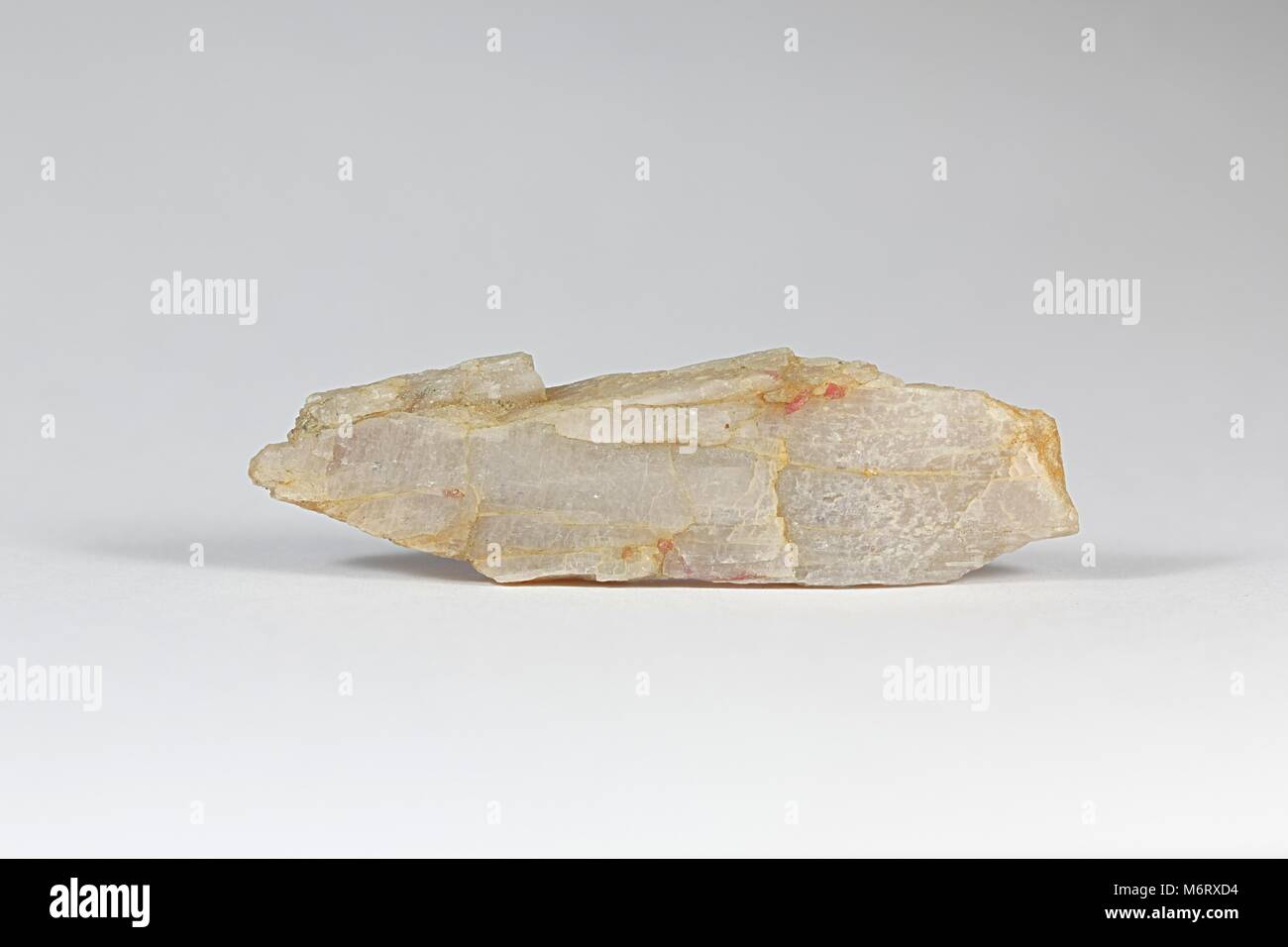 Crystal of spodumene, the major industrial lithium ore, from Haapaluoma lithium quarry in Finland Stock Photo