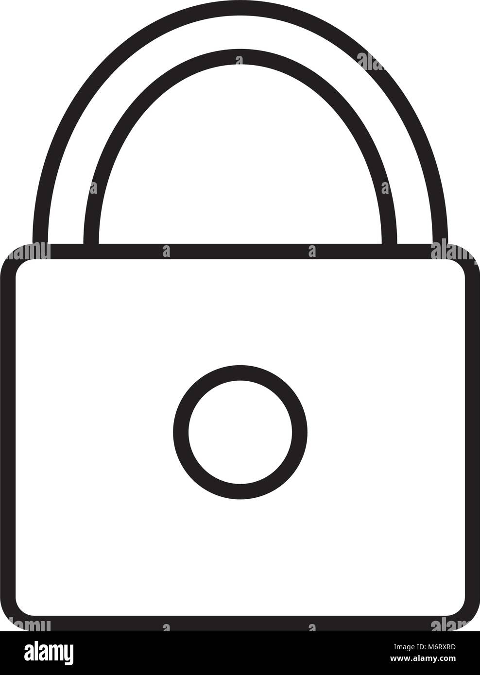 line close padlock to protection and security symbol vector ...