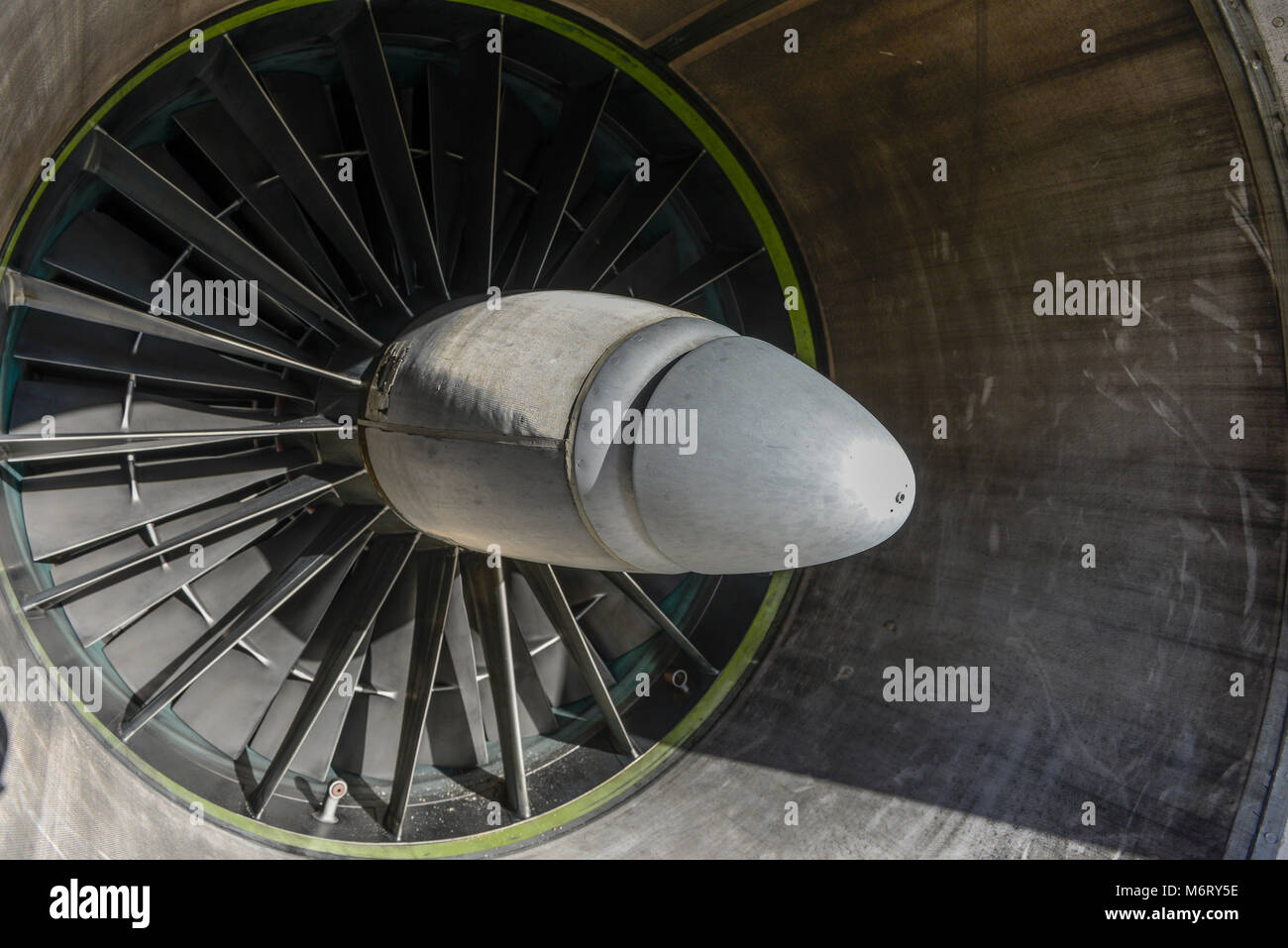 Detail of rotor engine of Boeing 737-200 Stock Photo