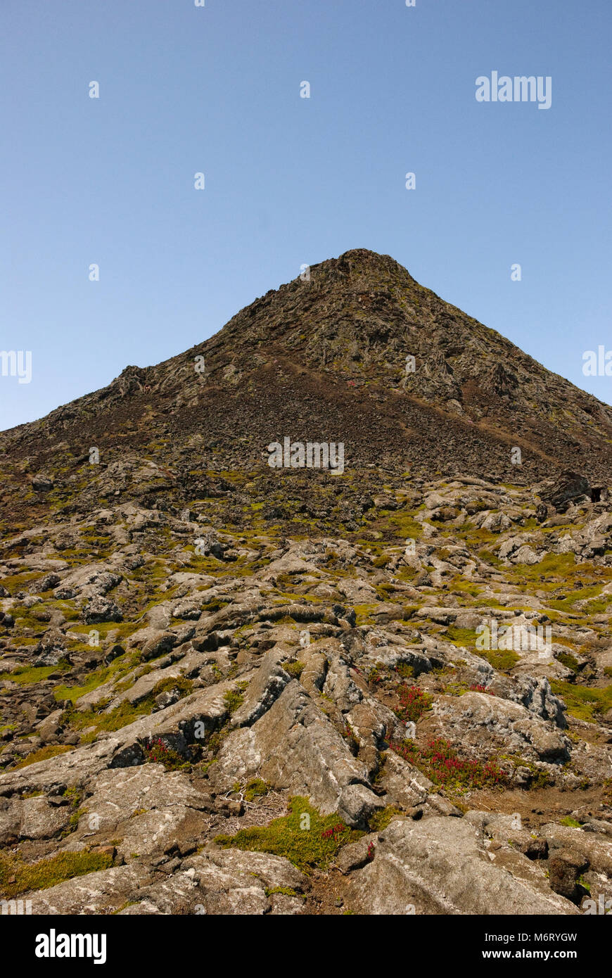 Pico mountain, highest peak of Portugal, Pico island, Azores Stock