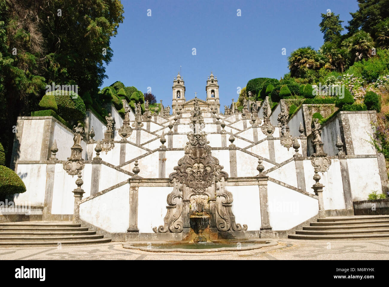 Bom Jesus do Monte church, famous landmark of Braga, Portugal Stock Photo