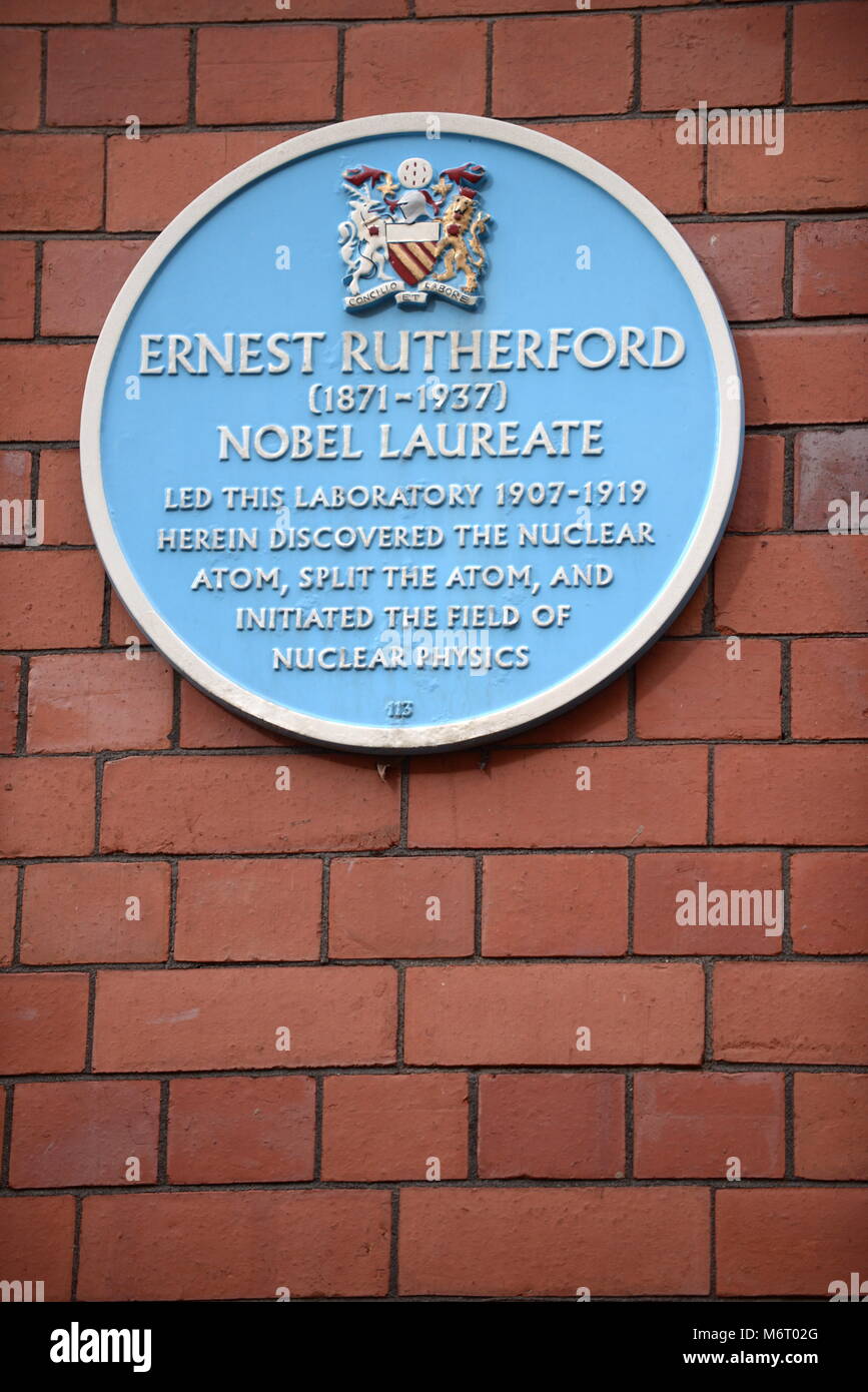 Ernest Rutherford memorial plaque Stock Photo