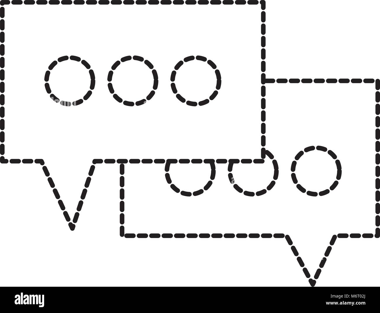 dotted shape chat bubbles text message idea vector illustration Stock ...