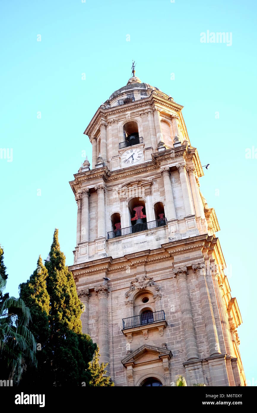 Malaga Cathedral, Malaga, Spain Stock Photo