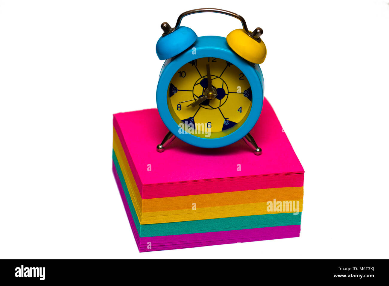 The Alarm clock isolated on white background Stock Photo - Alamy