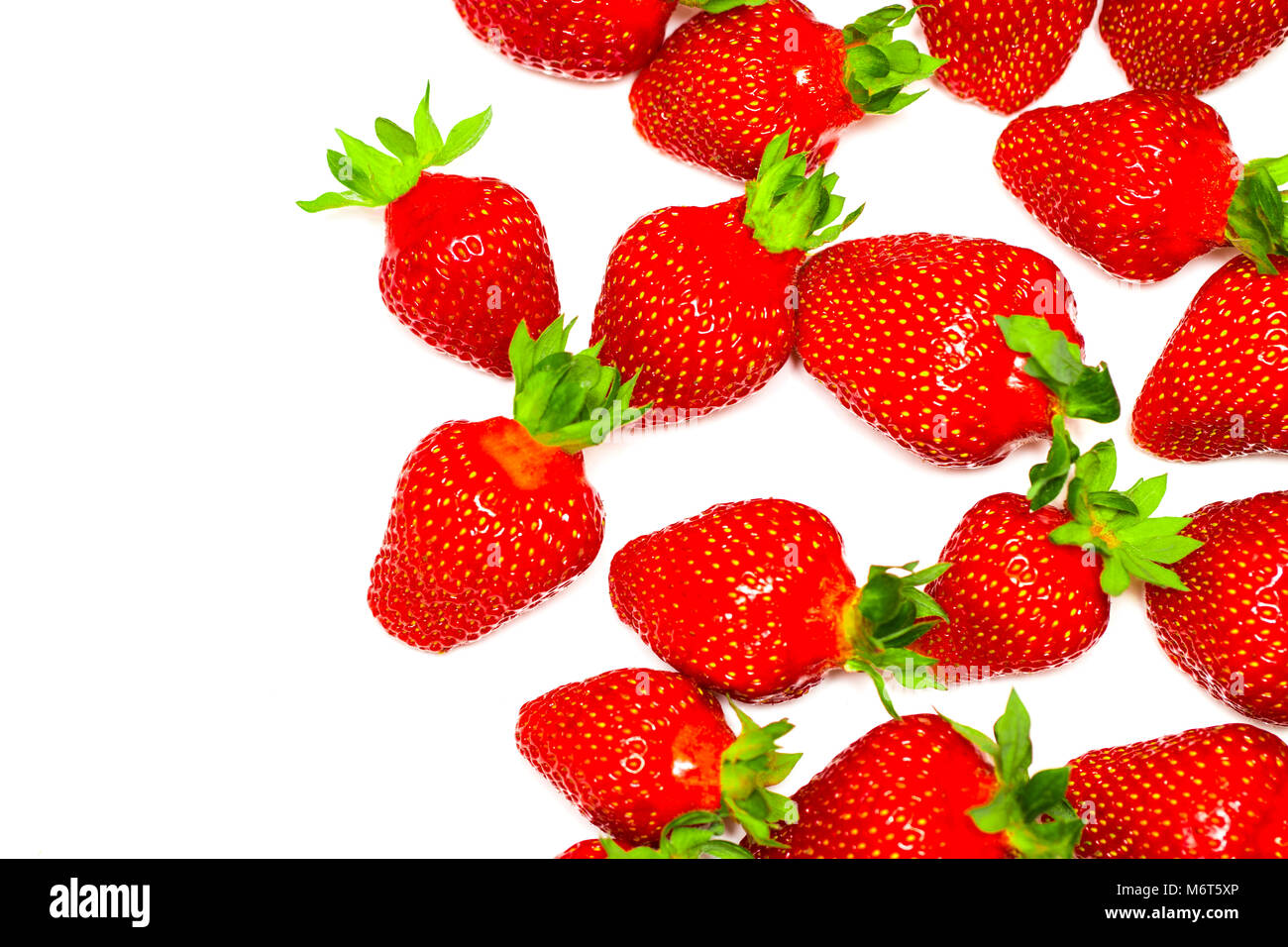 A set of fresh strawberry isolated on white background Stock Photo - Alamy