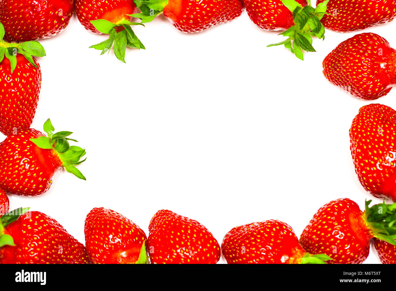 A set of fresh strawberry isolated on white background Stock Photo - Alamy