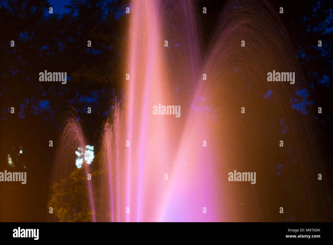 fountain with colorful illuminations at night. Ukraine Stock Photo - Alamy