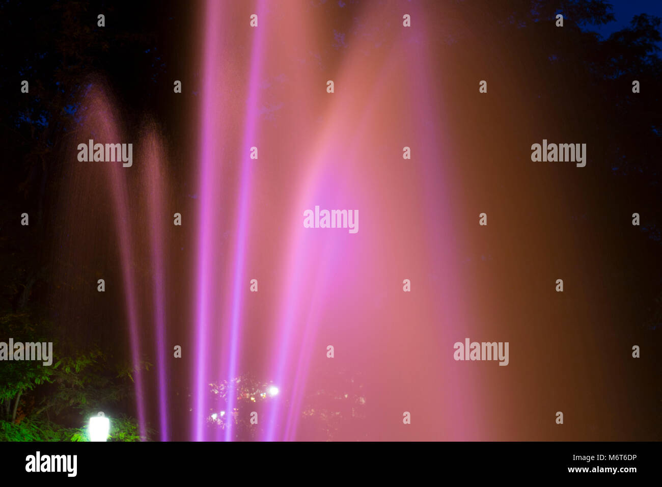 fountain with colorful illuminations at night. Ukraine Stock Photo - Alamy