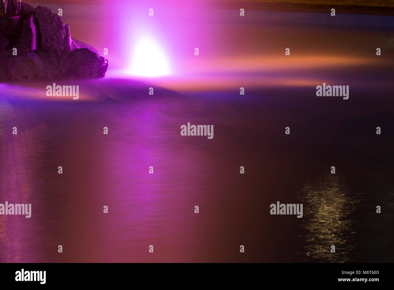fountain with colorful illuminations at night. Ukraine Stock Photo - Alamy