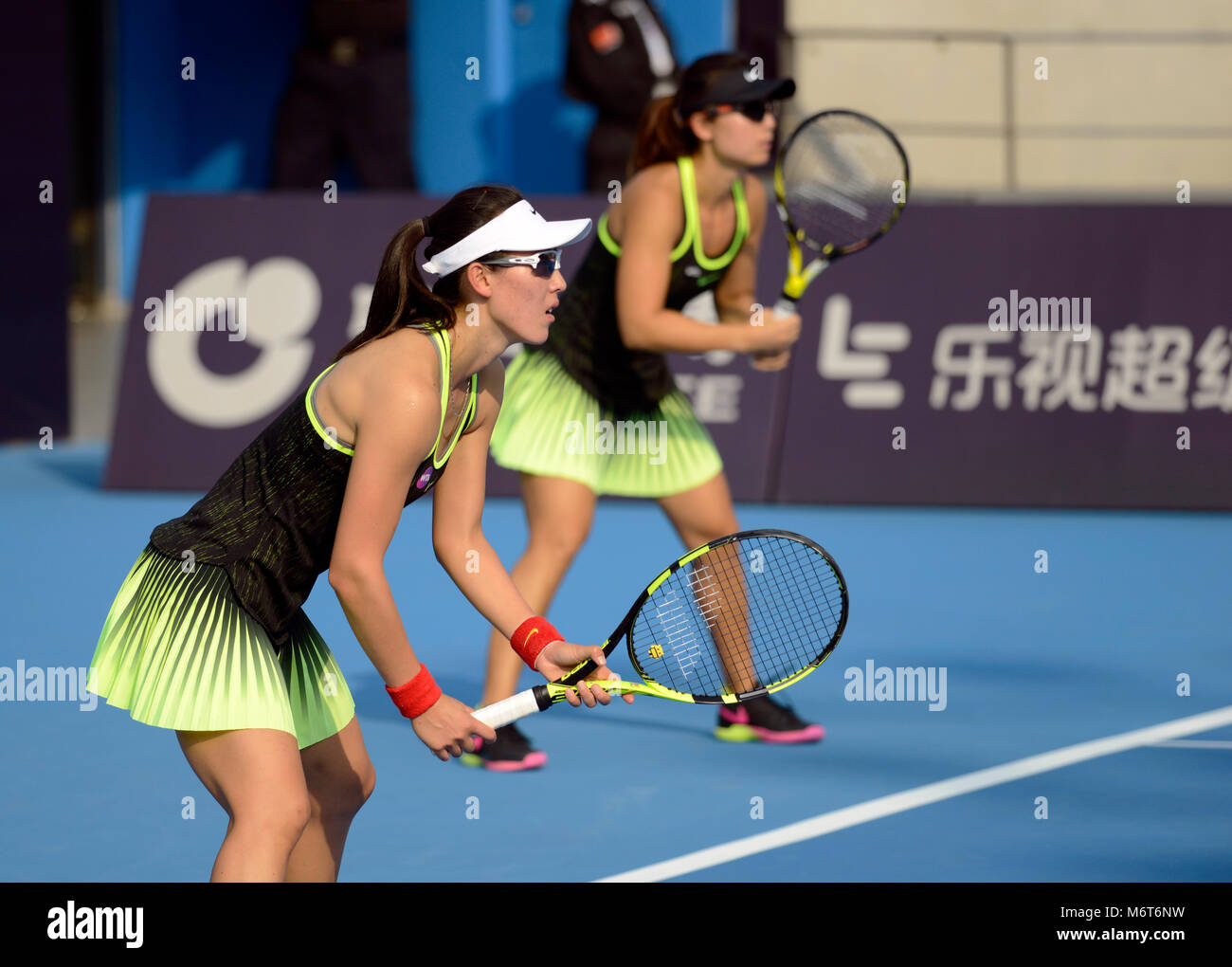 China's Xu Yifan and Zheng Saisai play Vania King and Monica Niculescu