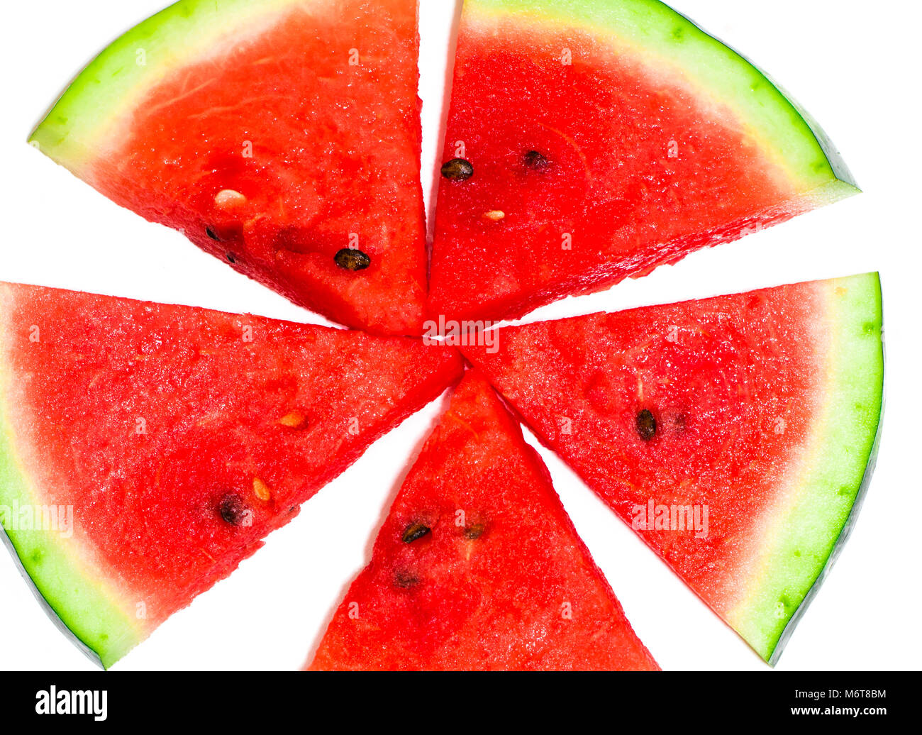 Sliced of watermelon isolated on white background Stock Photo - Alamy