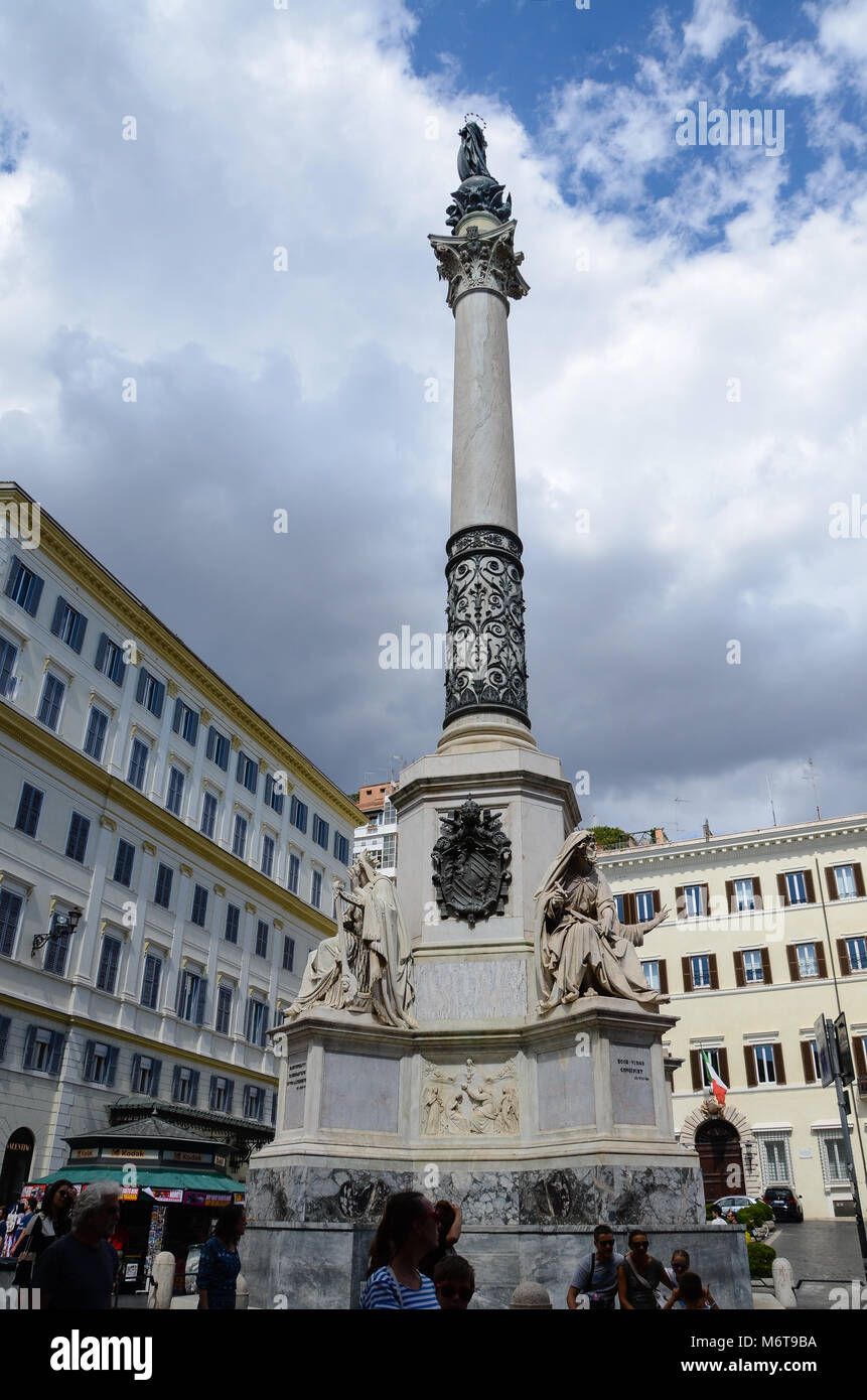 Column of the Immaculate Conception, Rome, Italy Stock Photo Alamy