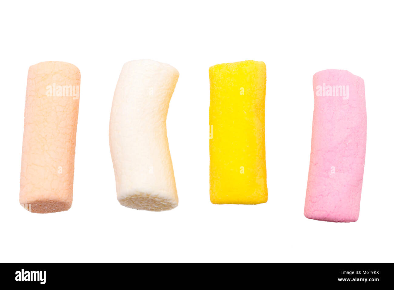 colorful marshmallows candy isolated on white background Stock Photo ...
