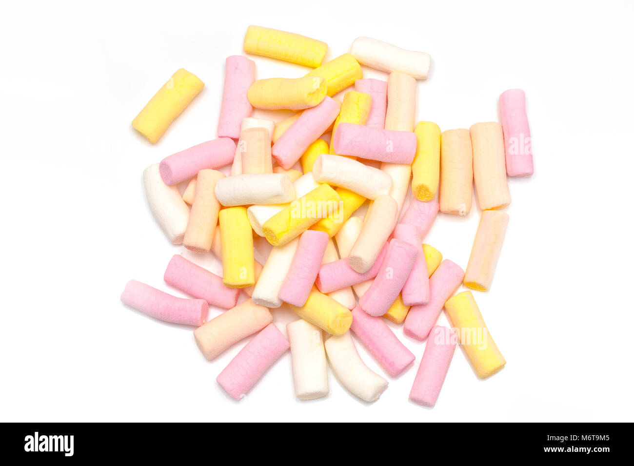 colorful marshmallows candy isolated on white background Stock Photo ...