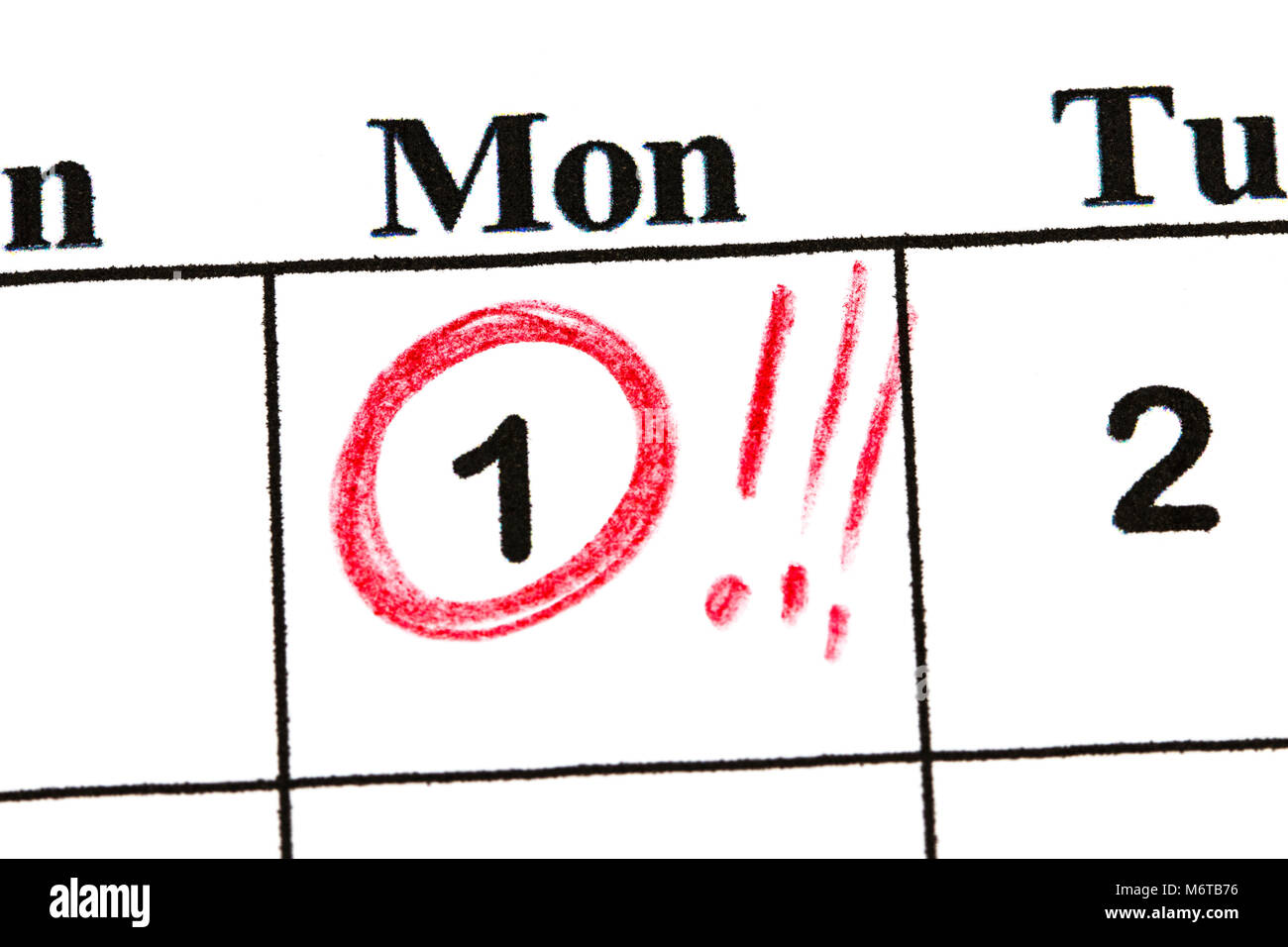 Mark The Date Number 1 The Fifth Day Of The Month Is Marked With A Red