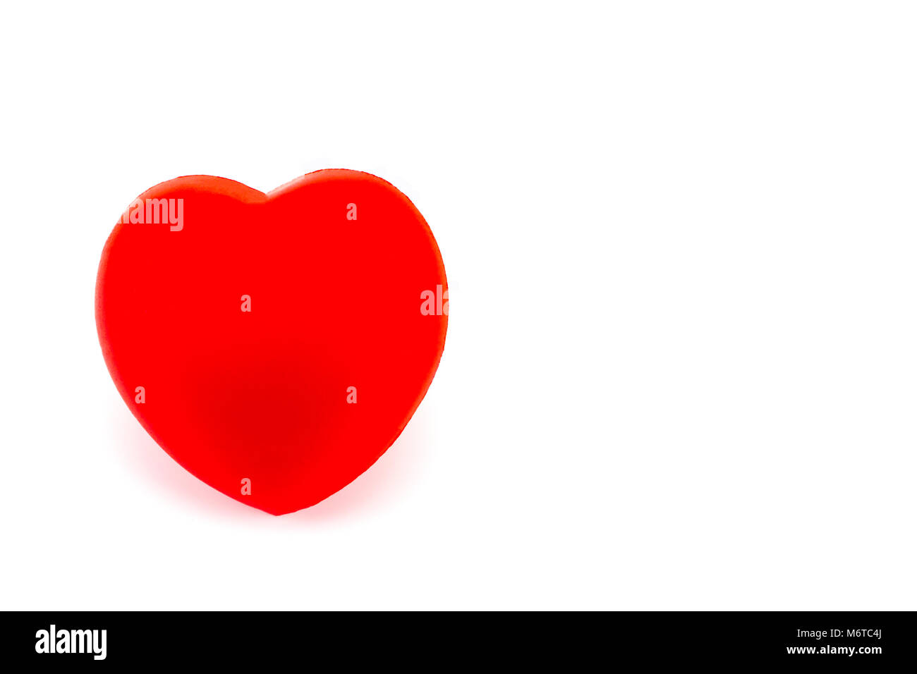 A red heart isolated on white background.with copy space Stock Photo ...