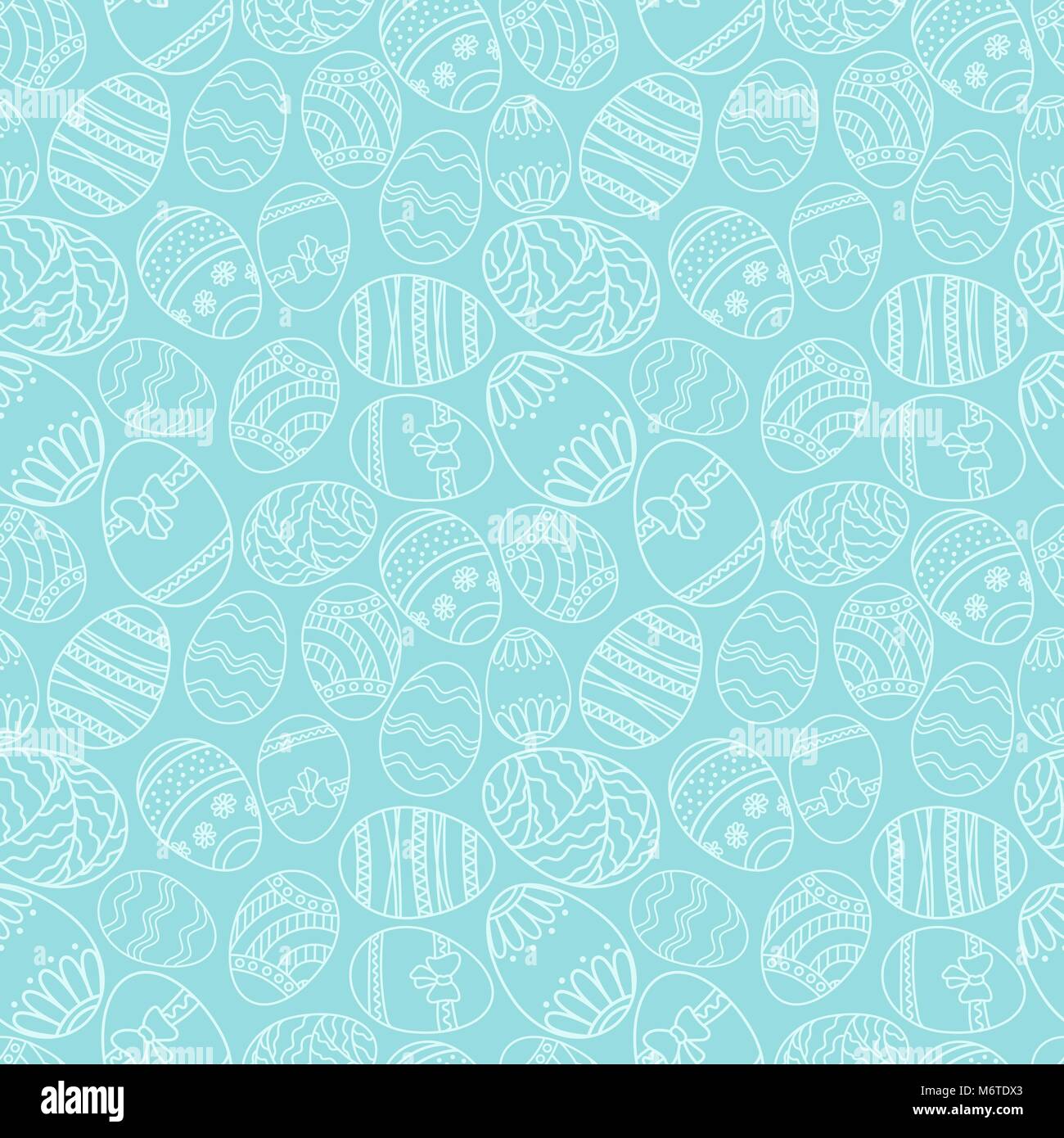 Vector seamless simple pattern with ornamental eggs. Easter holiday ...