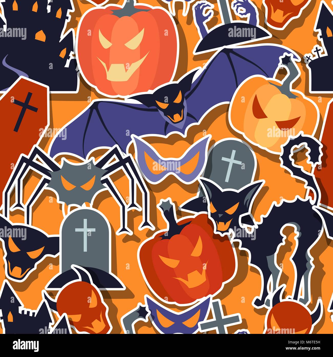 Halloween seamless pattern Stock Vector Image & Art - Alamy