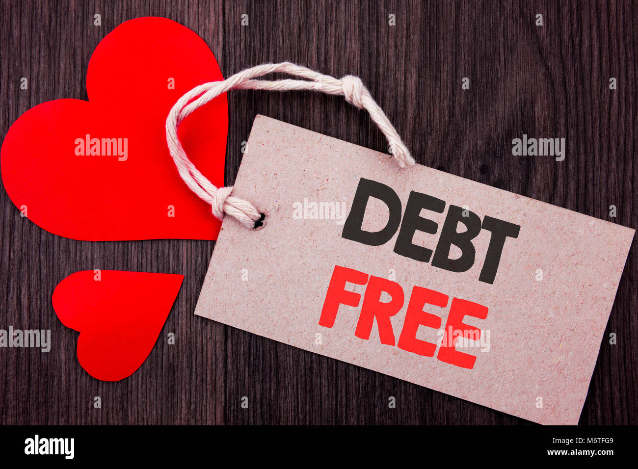 Handwriting Announcement Text Showing Debt Free Business Concept For Stock Photo Alamy