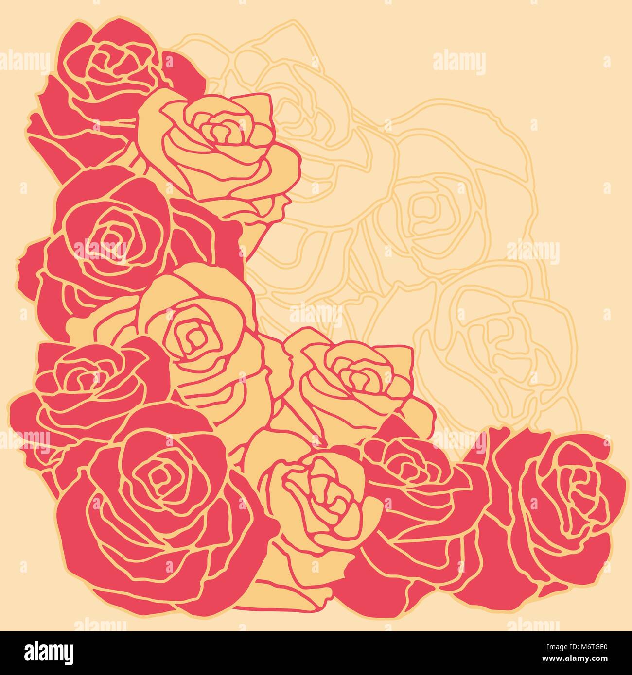 Seamless pattern with flowers roses Stock Vector Image & Art - Alamy