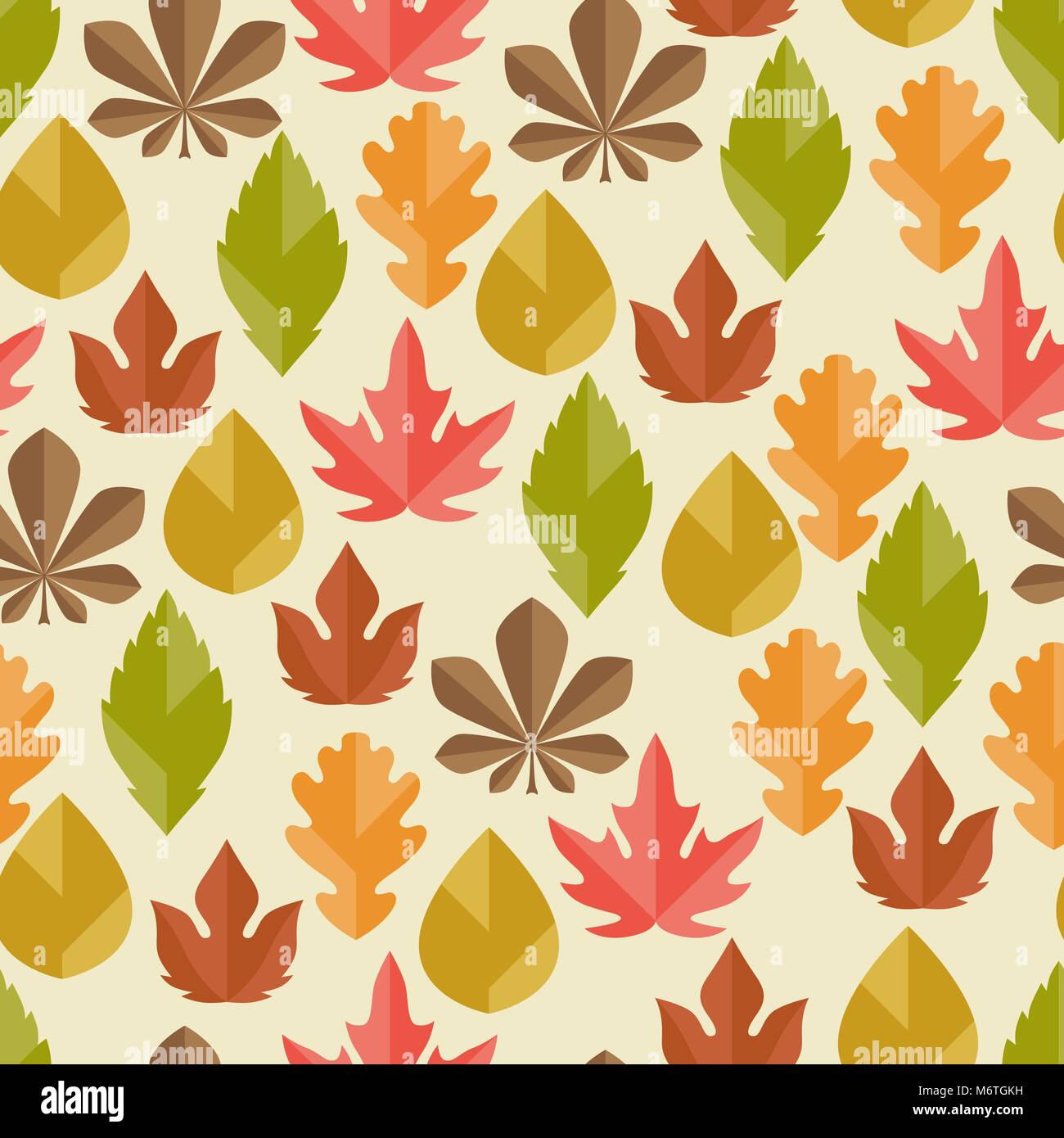 Seamless pattern with autumn leaves Stock Vector Image & Art - Alamy
