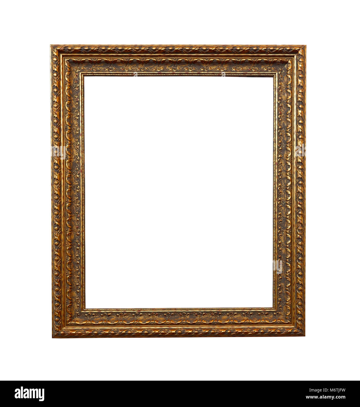 Image Frame Old Close up old vintage picture frame isolated on white with space use for ...