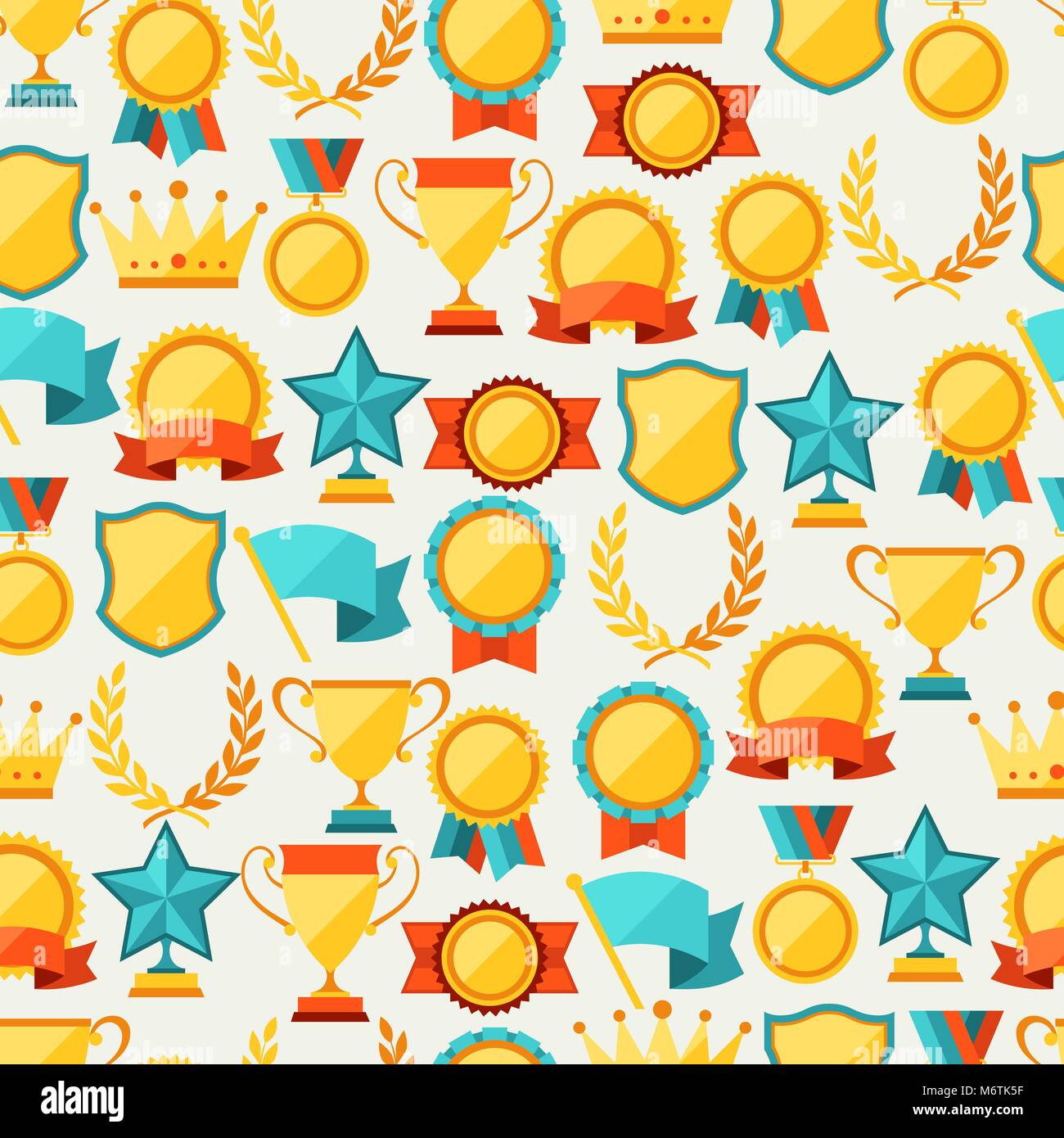 Seamless pattern with trophy and awards Stock Vector Image & Art - Alamy