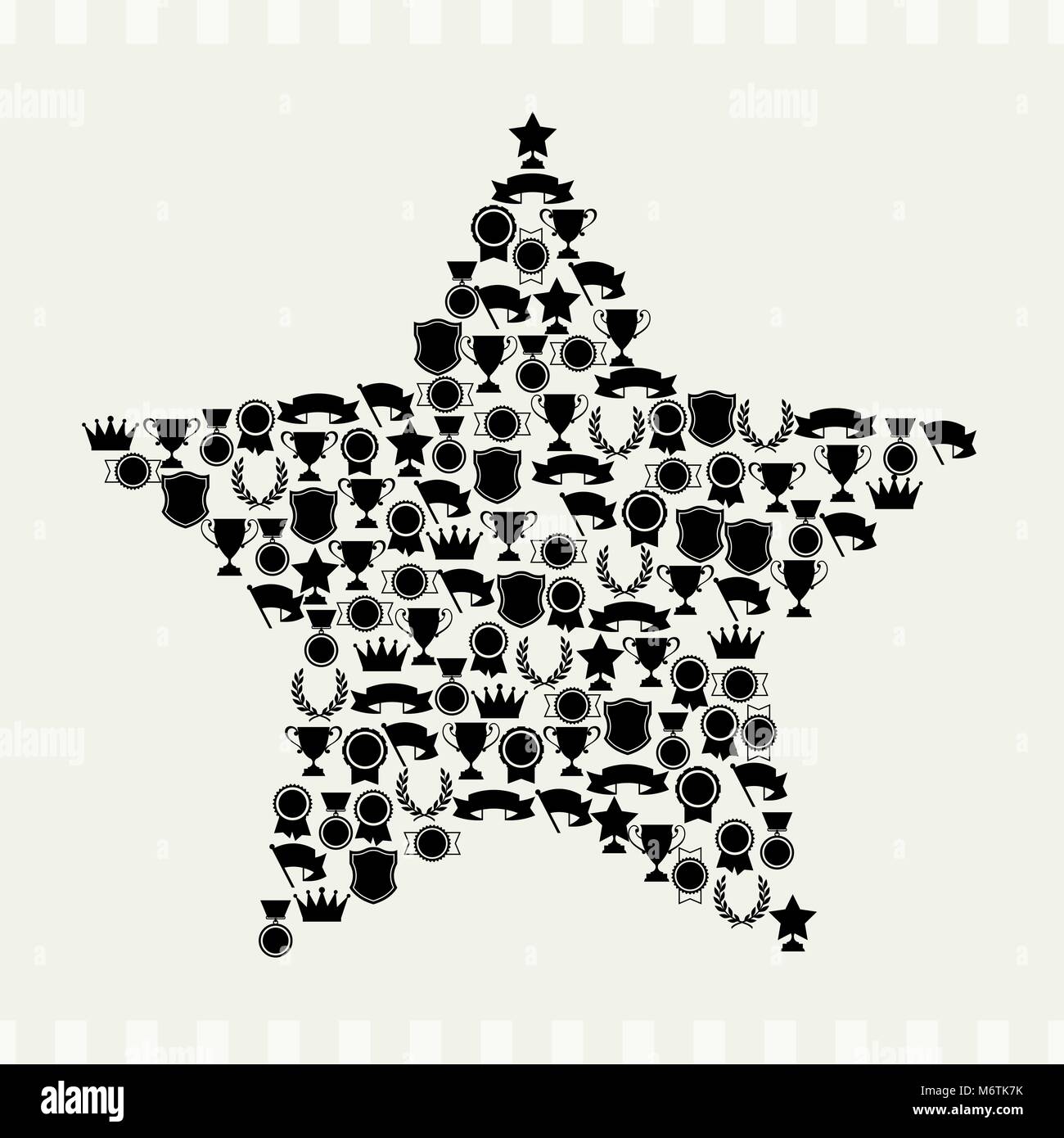 Trophies and awards icons in the form of star Stock Vector Image & Art ...
