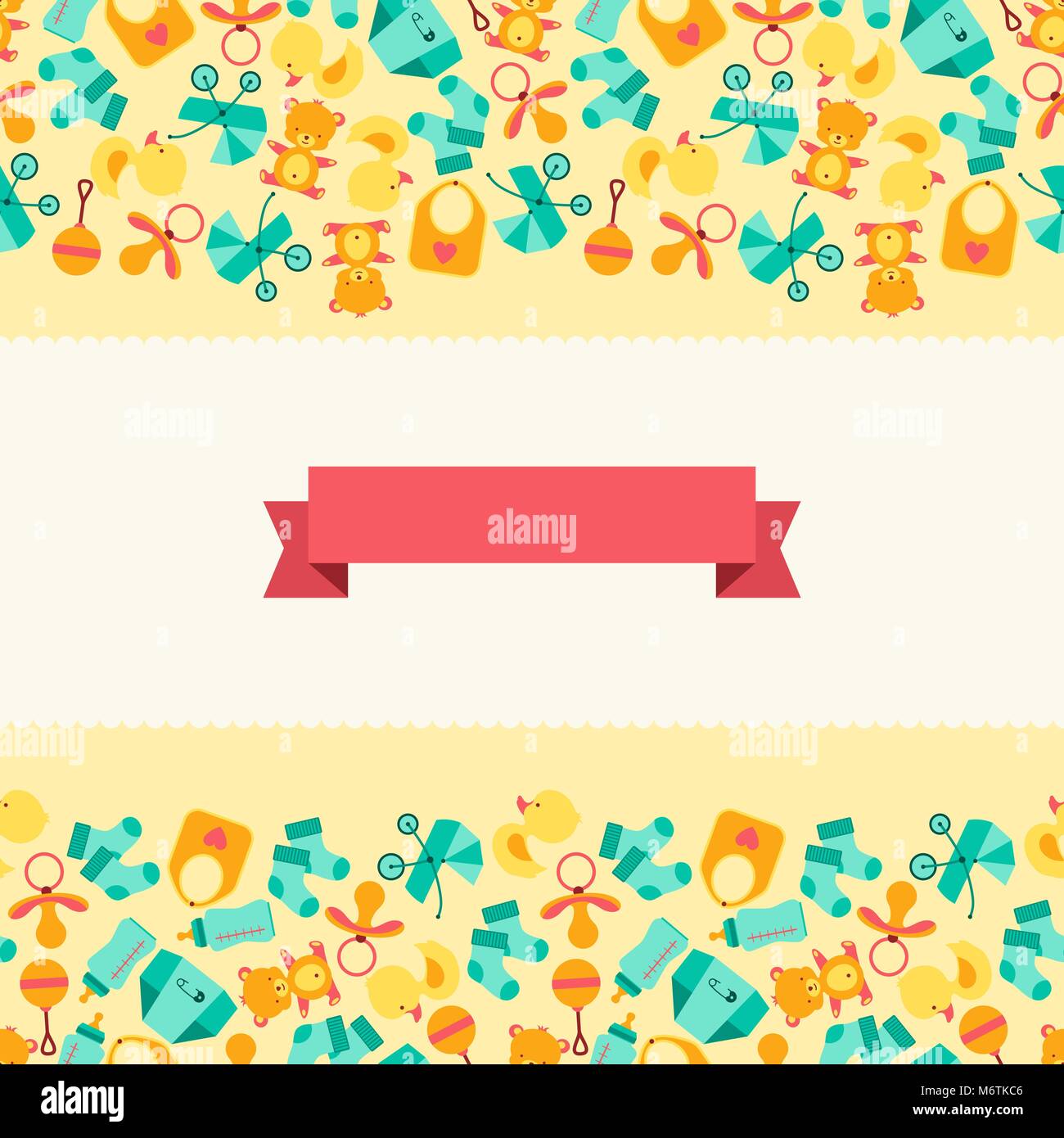 Seamless pattern with newborn baby icons Stock Vector Image & Art - Alamy