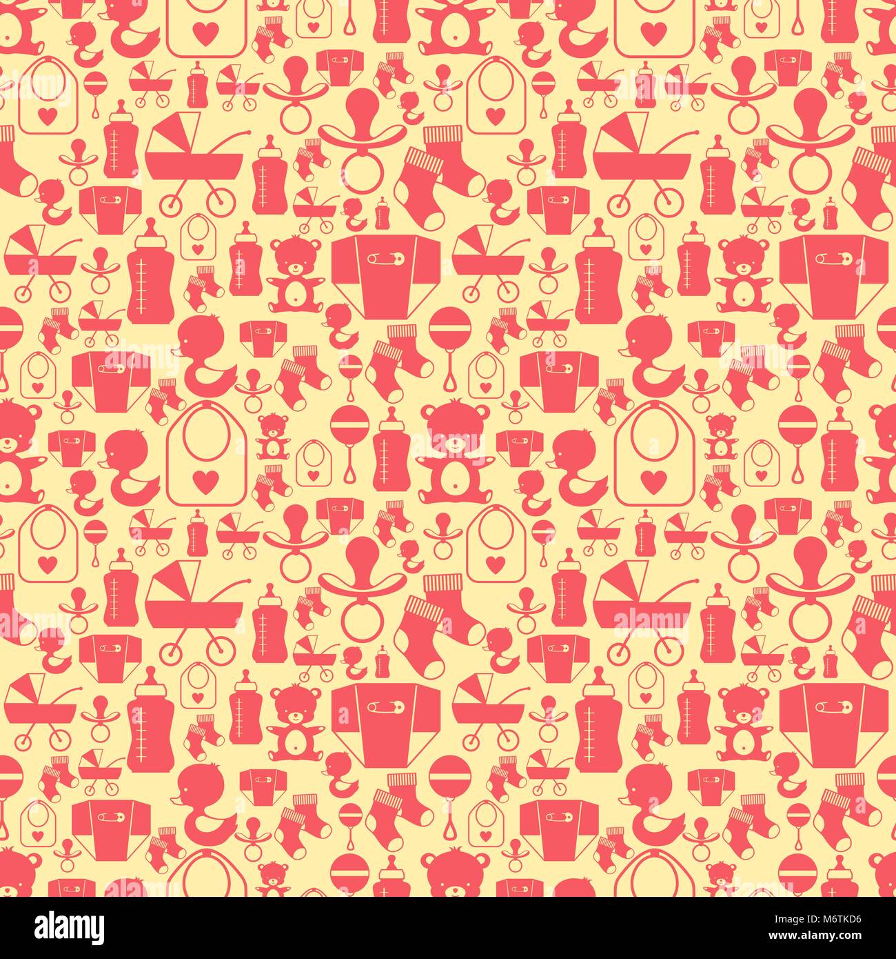 Seamless pattern with newborn baby icons Stock Vector Image & Art - Alamy