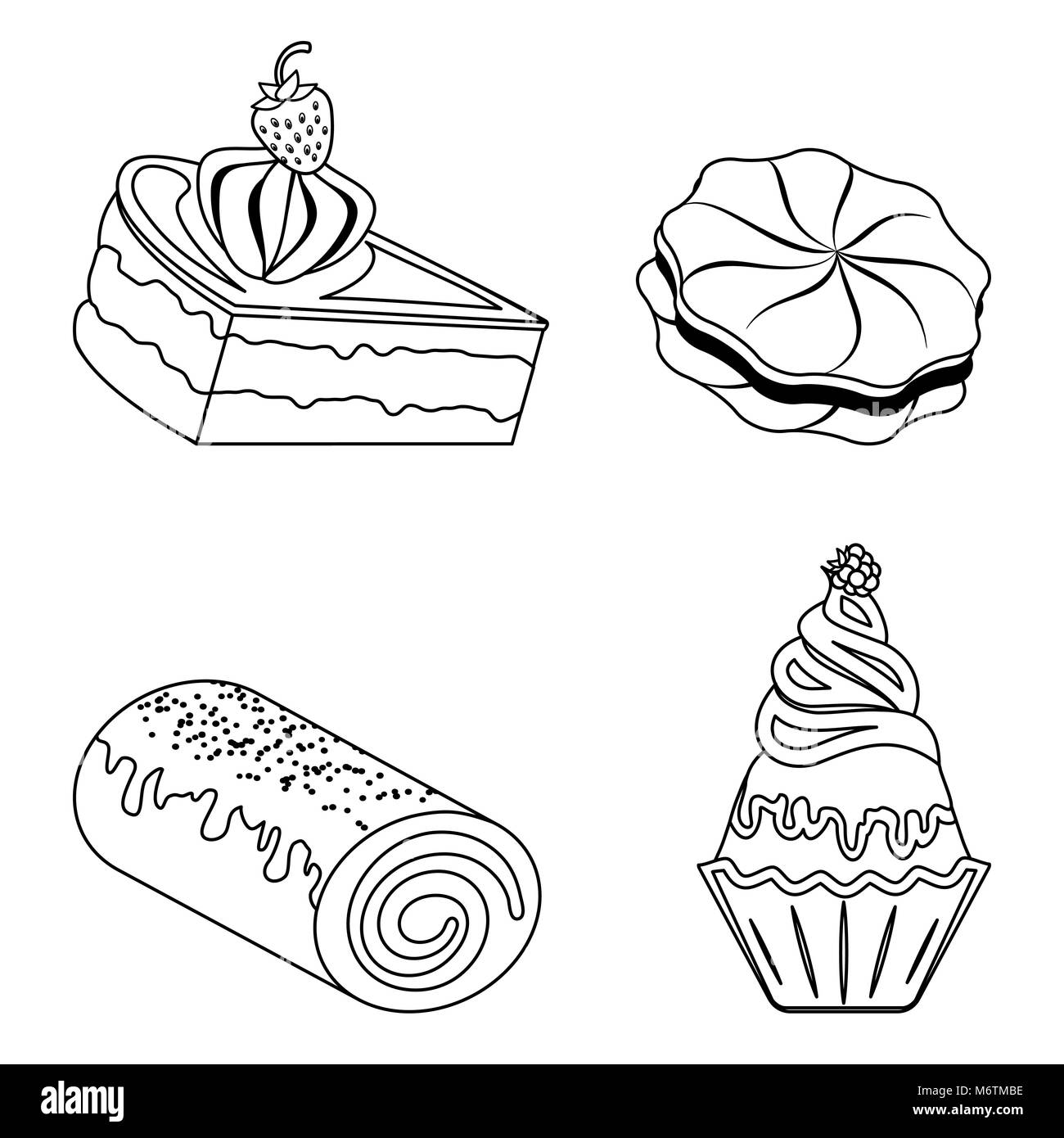 Confection, bakery products Stock Vector