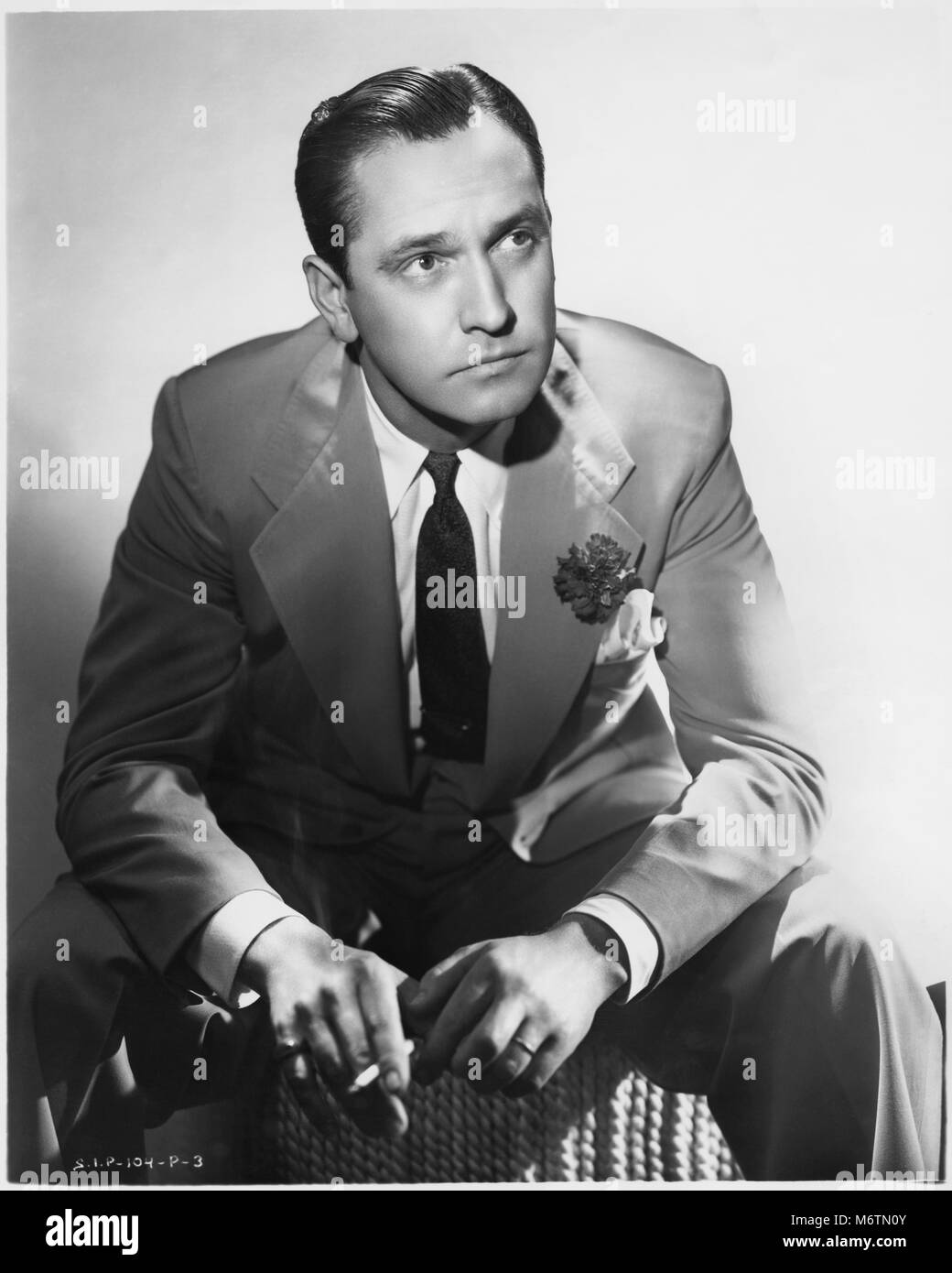 Fredric March, Publicity Portrait for the Film, 'Nothing Sacred', United Artists, 1937 Stock Photo