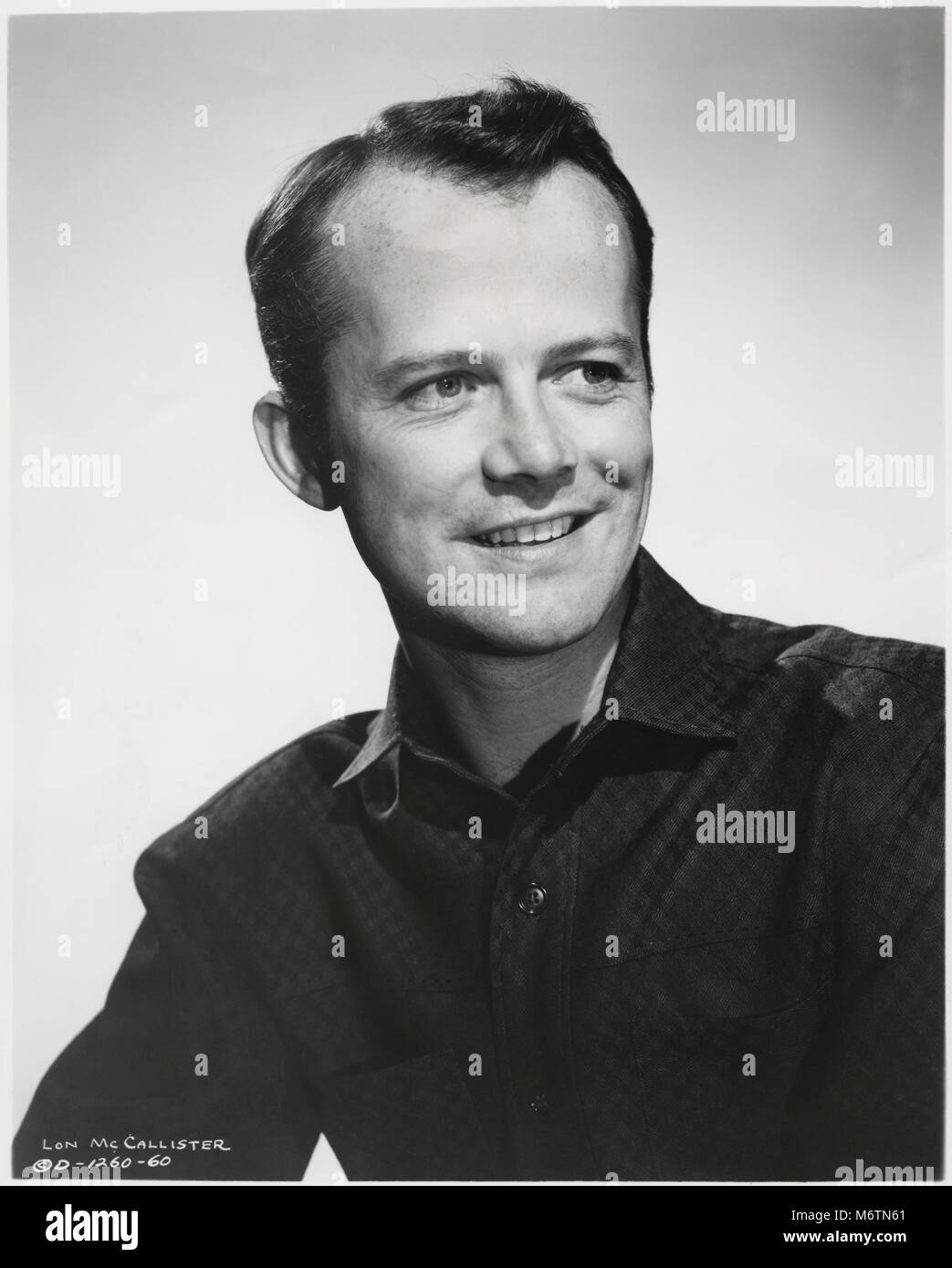 Lon McAllister, Publicity Portrait for the Film, 'Montana Territory', Columbia Pictures, 1952 Stock Photo