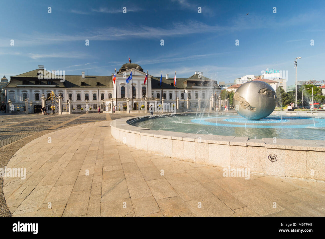 The Presidential palace in Bratislava, the Slovak capital Stock Photo
