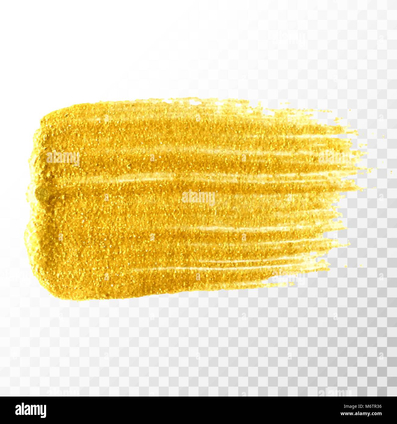 Gold hand drawn paint brush stroke isolated Stock Vector Image & Art ...