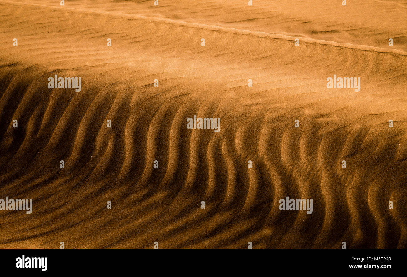 Ripples in the sand at Maspalomas dunes, Gran Canaria, Canary Islands Stock Photo