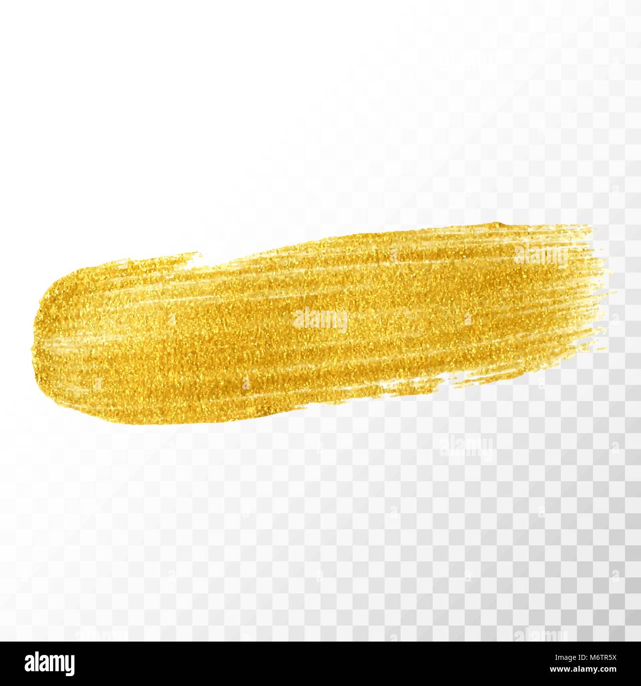 Gold hand drawn paint brush stroke isolated Stock Vector Image & Art ...