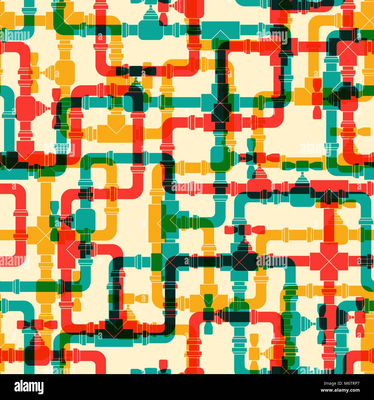 Seamless pattern with water pipeline Stock Vector Image & Art - Alamy